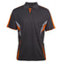 House of Uniforms The Cool Polo | Dark Colours | Short Sleeve | Adults Jbs Wear Gunmetal/Orange