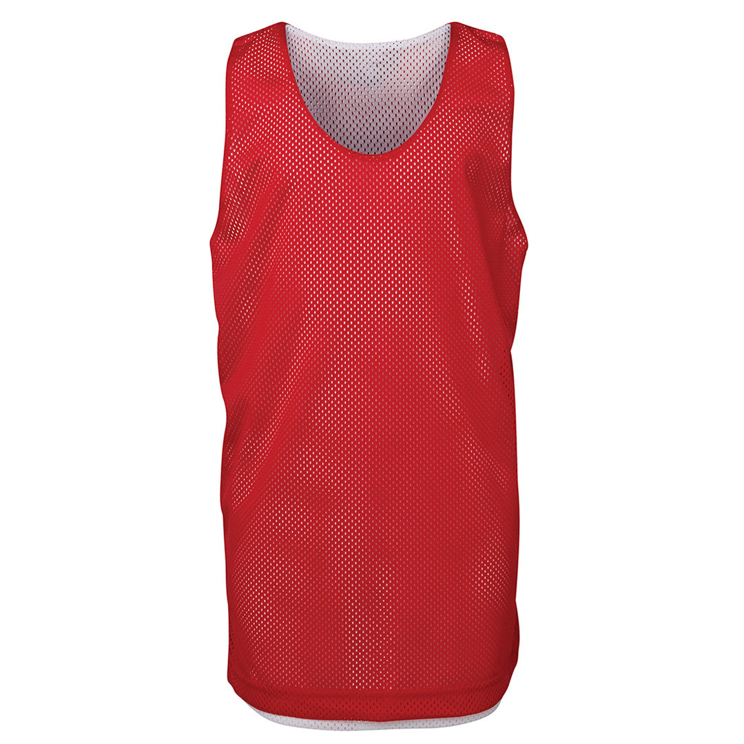 House of Uniforms The Reversible Training Singlet | Kids Jbs Wear Red/White