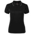 House of Uniforms The Piping Polo | Short Sleeve | Black Base | Ladies Jbs Wear Black/Grey