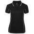 House of Uniforms The Piping Polo | Short Sleeve | Black Base | Ladies Jbs Wear