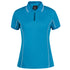 House of Uniforms The Piping Polo | Short Sleeve | Bright Base | Ladies Jbs Wear Aqua/White