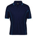 House of Uniforms The Piping Polo | Short Sleeve | Navy Base | Adults Jbs Wear Junior Navy/Aqua