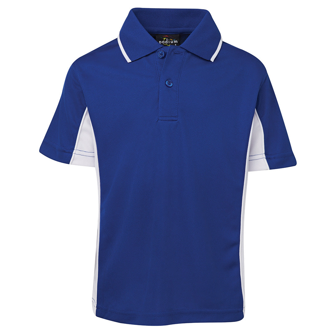 House of Uniforms The Contrast Poly Polo | Short Sleeve | Kids Jbs Wear Royal/White
