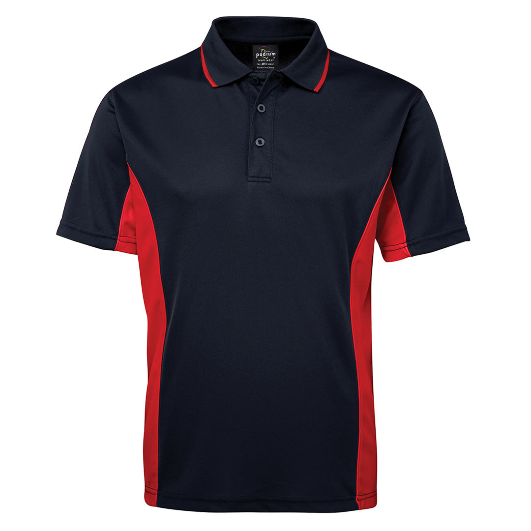 House of Uniforms The Contrast Poly Polo | Dark Colours | Short Sleeve | Mens Jbs Wear Navy/Red
