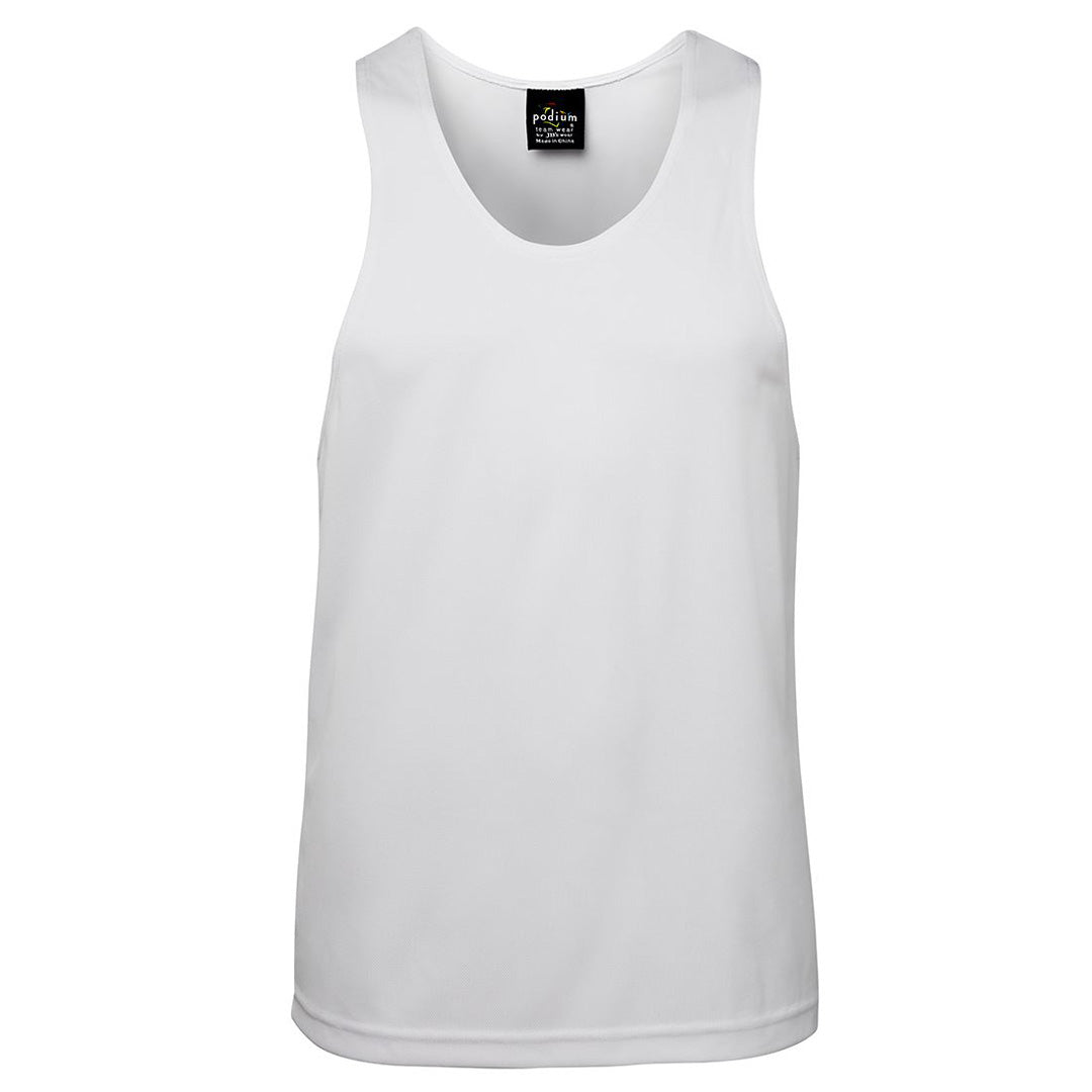 House of Uniforms The Cool Polyester Singlet | Kids Jbs Wear White