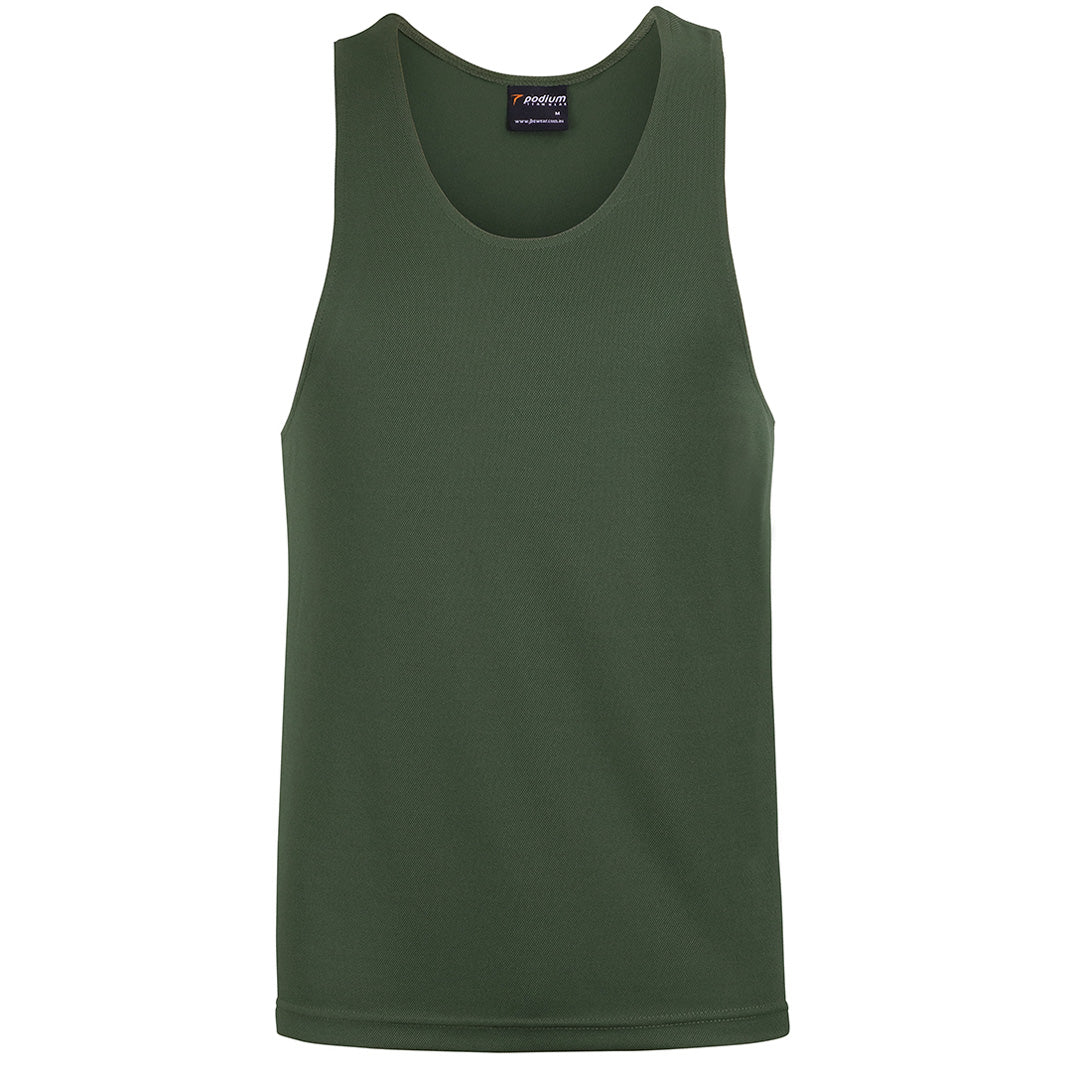 House of Uniforms The Cool Polyester Singlet | Adults Jbs Wear Army