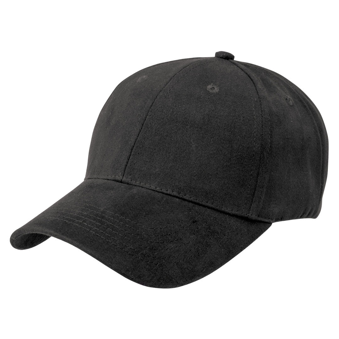 House of Uniforms The Premium Soft Cotton Cap | Adults Legend Black