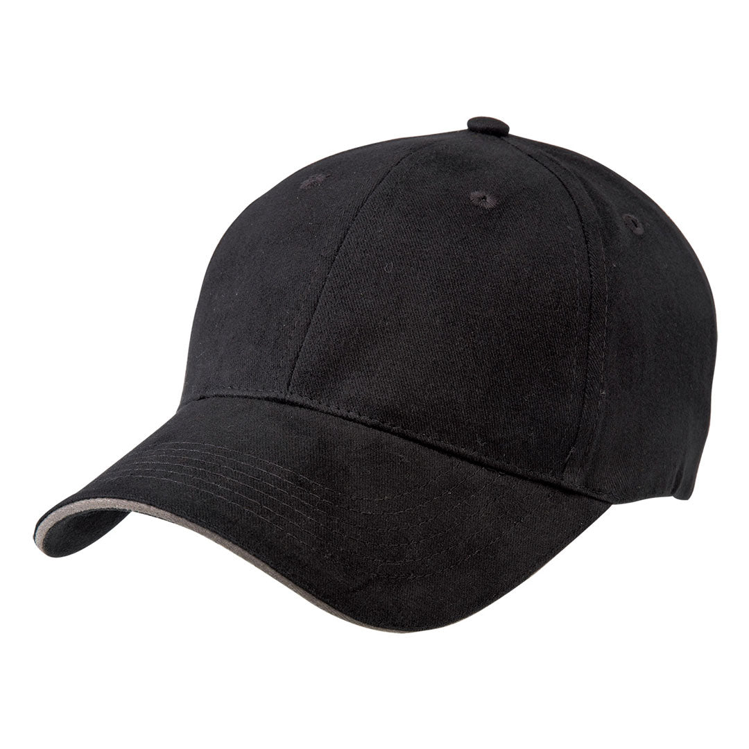 House of Uniforms The Premium Sandwich Cap | Adults Legend Black/Grey