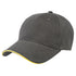 House of Uniforms The Premium Sandwich Cap | Adults Legend Charcoal/Yellow