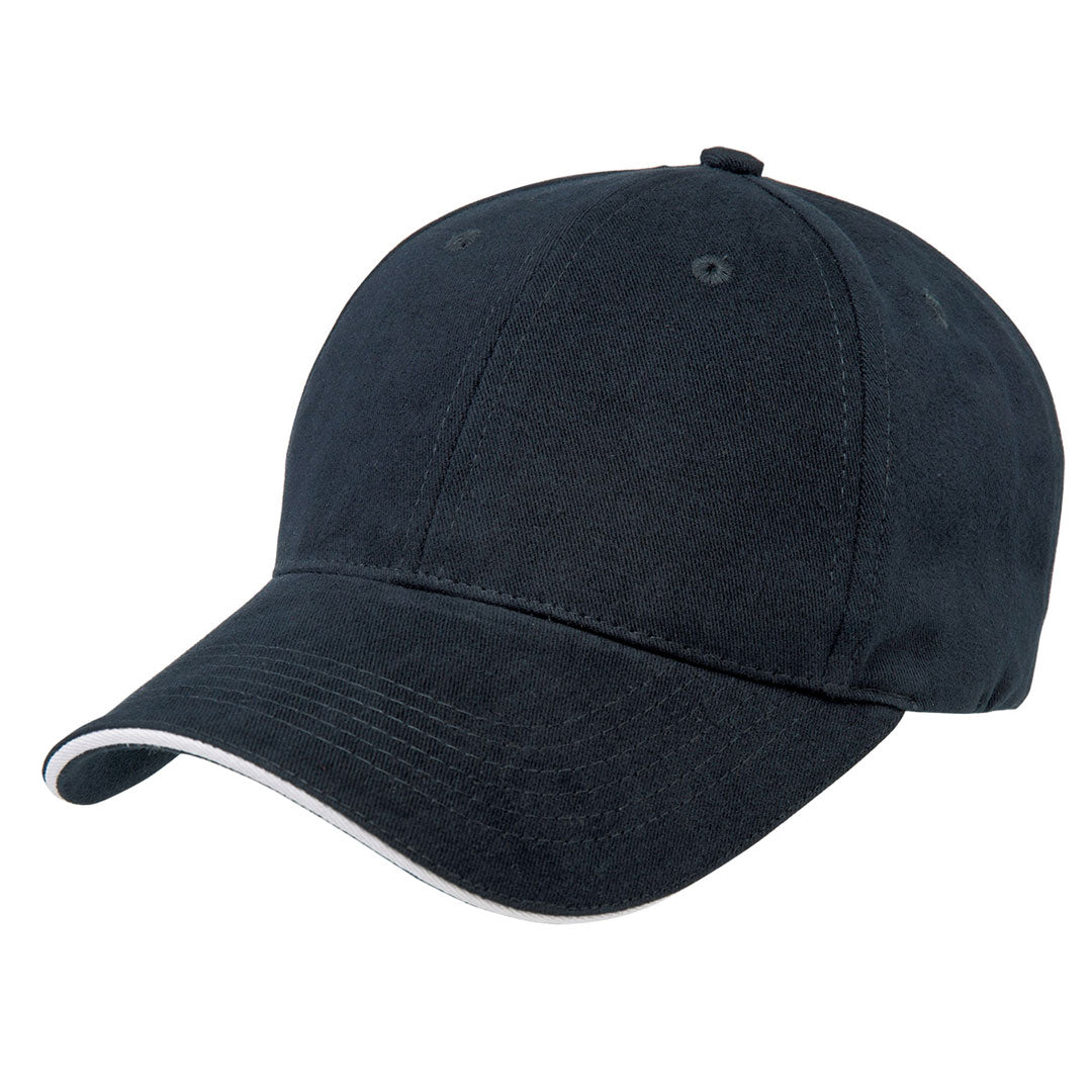 House of Uniforms The Premium Sandwich Cap | Adults Legend Navy/White