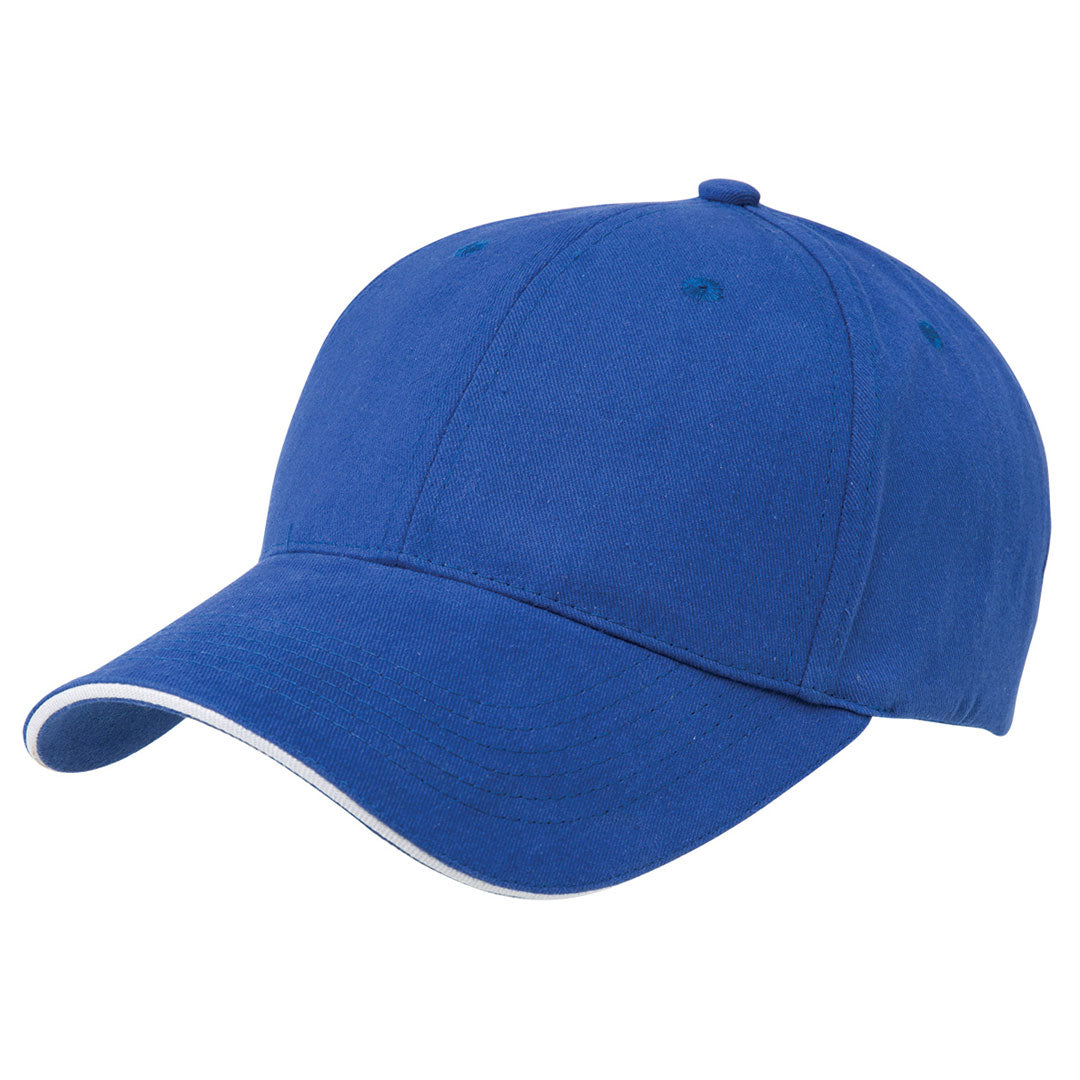 House of Uniforms The Premium Sandwich Cap | Adults Legend Royal/White