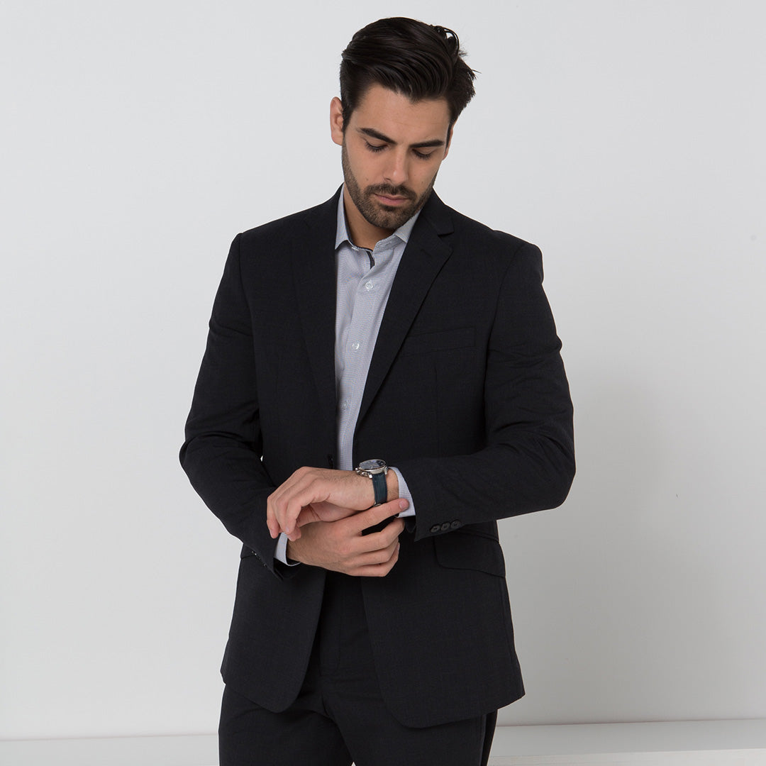 House of Uniforms The 2 Button Slim Cut Suit Jacket | Mechanical Stretch | Mens LSJ Collection