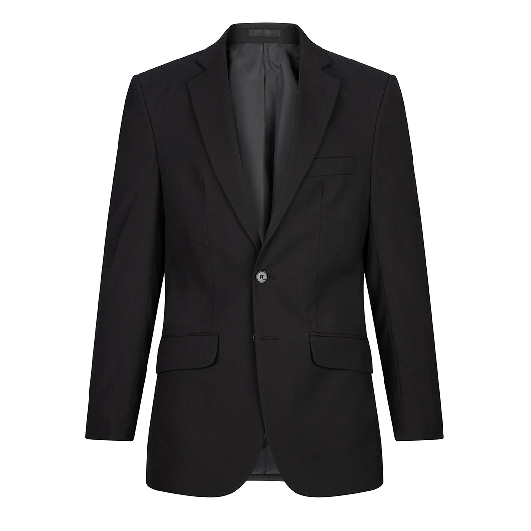 House of Uniforms The 2 Button Slim Cut Suit Jacket | Wool | Mens LSJ Collection Black