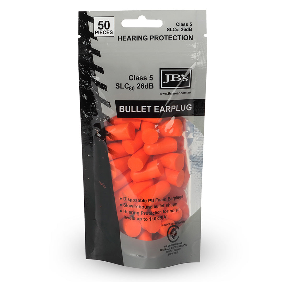 House of Uniforms The Bullet Shaped Earplug | Pack Jbs Wear Orange