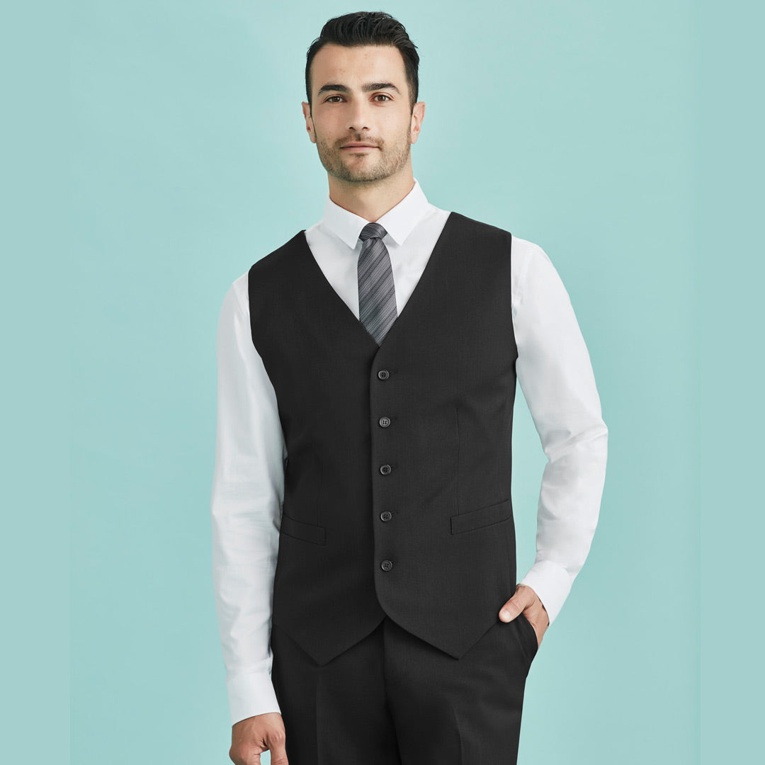House of Uniforms The Cool Stretch Peak Vest | Mens | Knitted Back Biz Corporates 