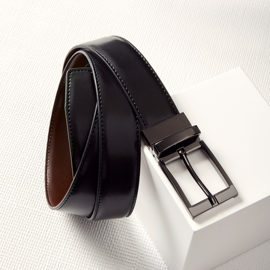House of Uniforms The Reversible Belt | Mens Biz Corporates Black/Brown