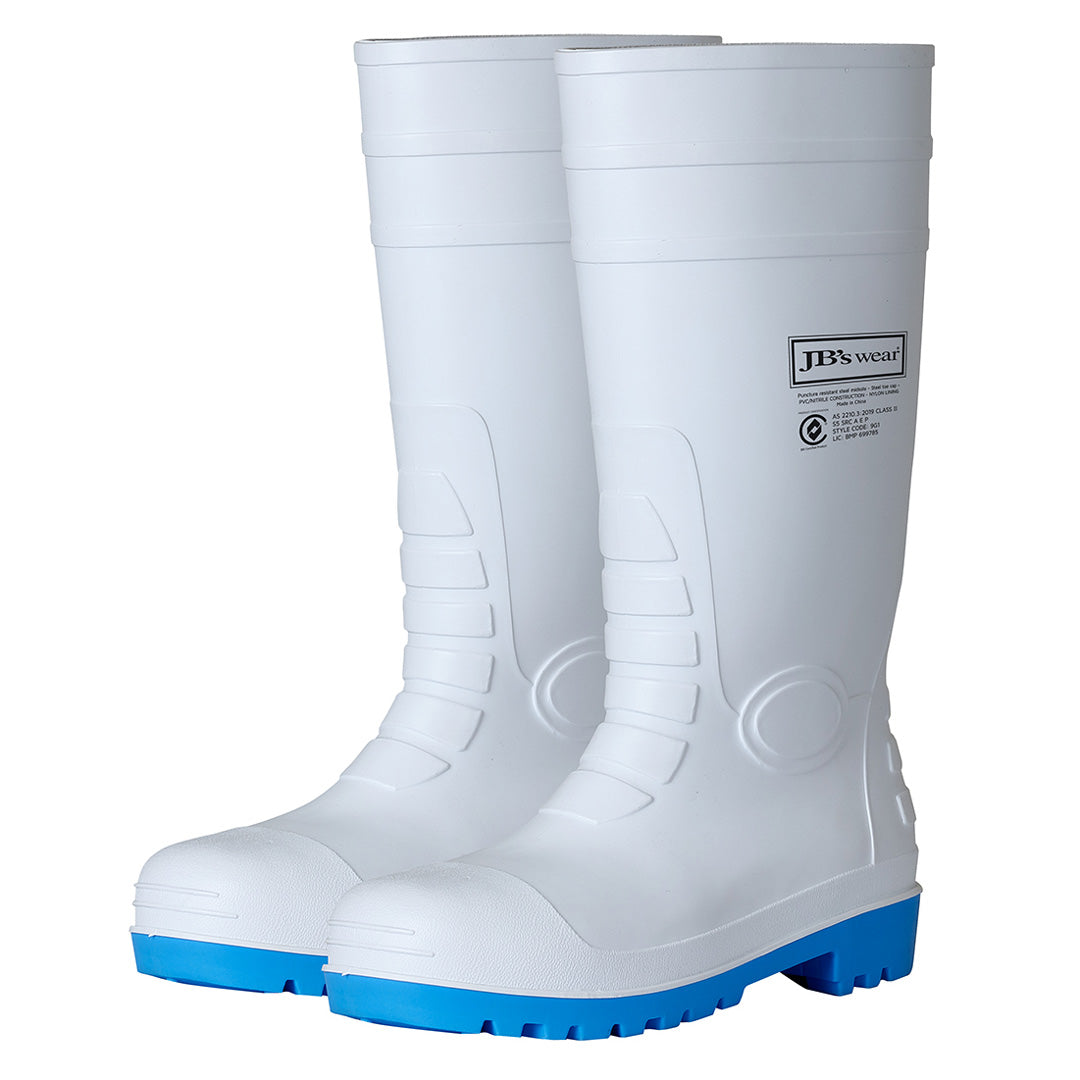 House of Uniforms The Steel Toe Cap & Plate Gumboot | Adults Jbs Wear White