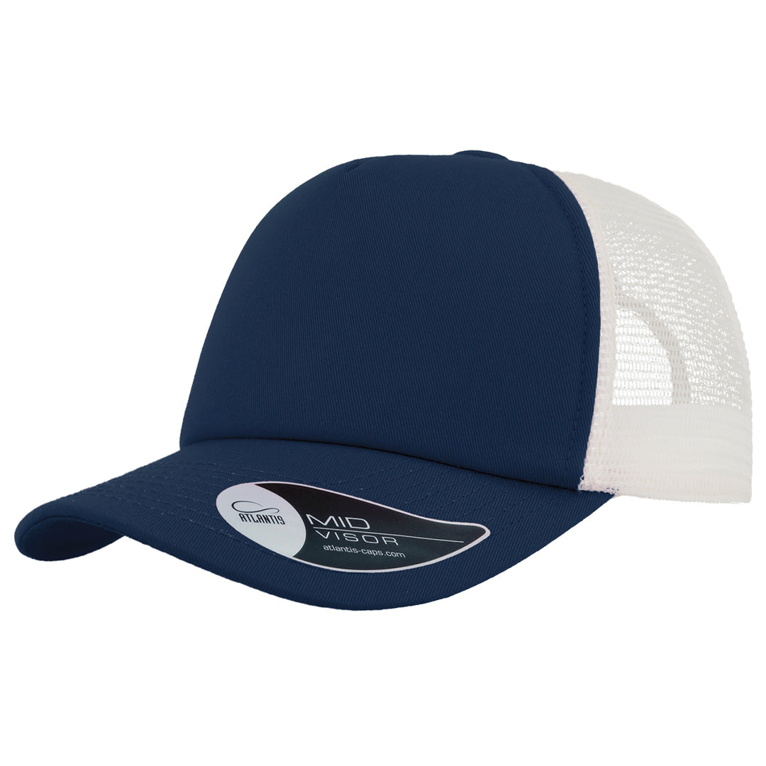 House of Uniforms The Record Trucker | Atlantis Atlantis Headwear Navy/White