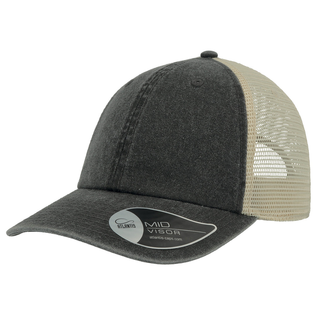 House of Uniforms The Case Trucker | Atlantis Atlantis Headwear Black/Stone