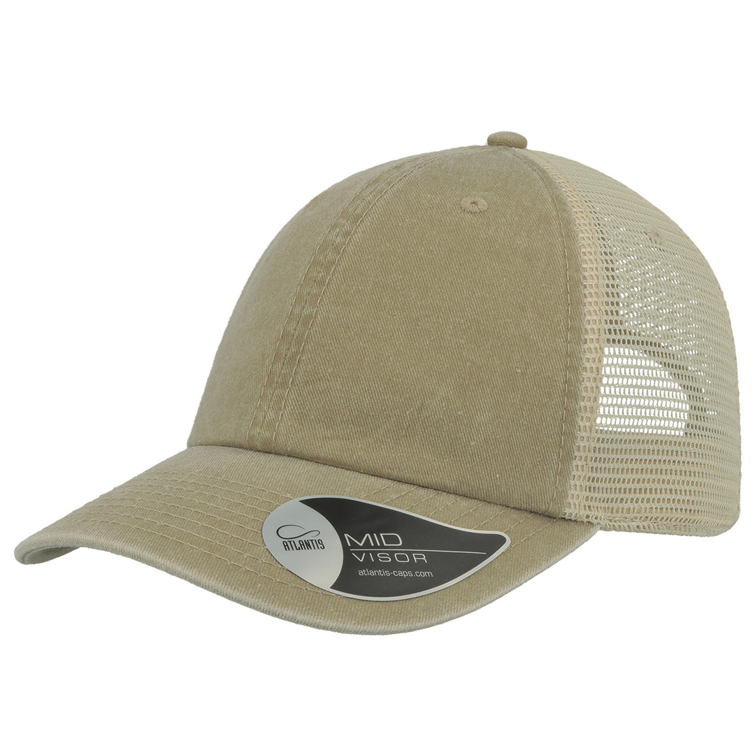 House of Uniforms The Case Trucker | Atlantis Atlantis Headwear Khaki/Stone