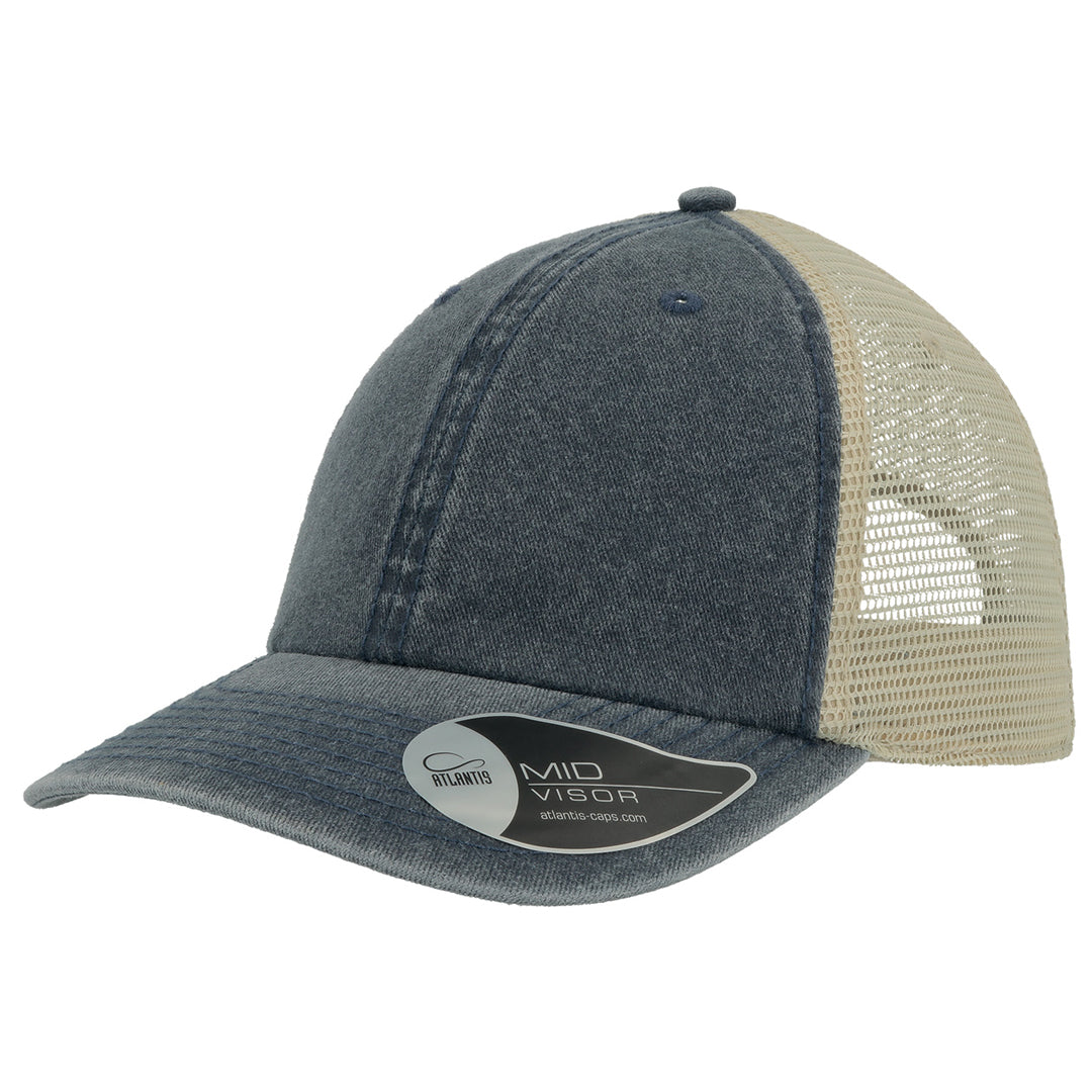 House of Uniforms The Case Trucker | Atlantis Atlantis Headwear Navy/Stone