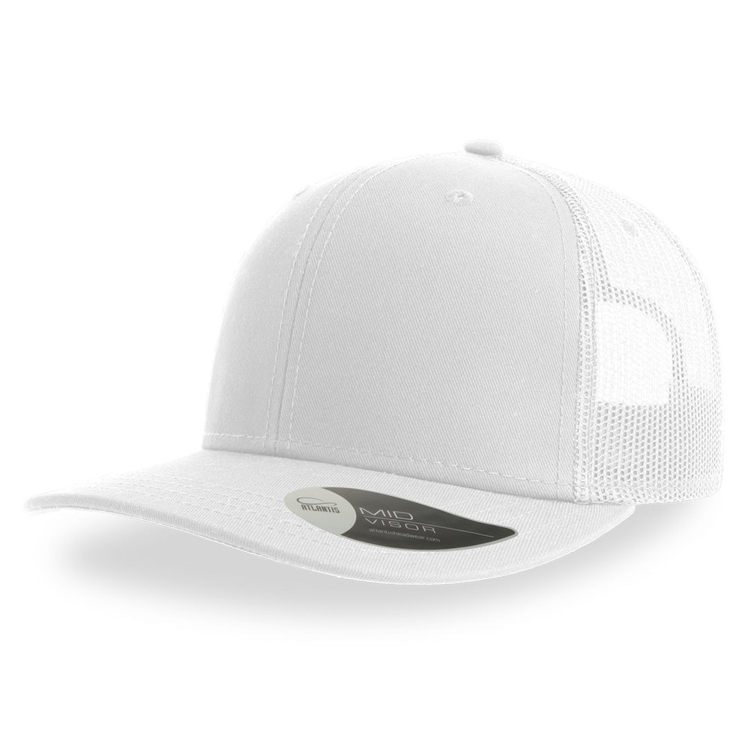 House of Uniforms The Sonic Trucker Cap | Atlantis Atlantis Headwear White