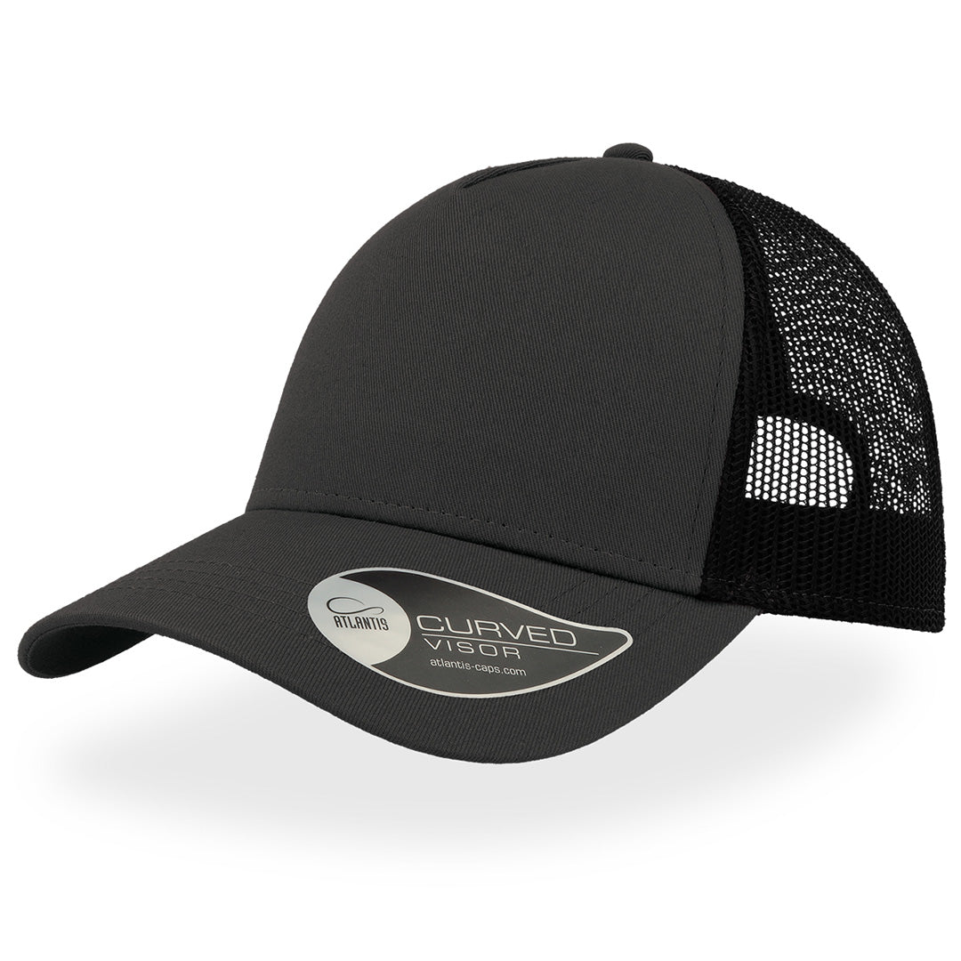 House of Uniforms The Rapper Cotton Cap | Atlantis Atlantis Headwear Grey/Black