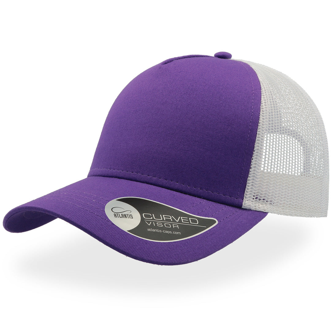 House of Uniforms The Rapper Cotton Cap | Atlantis Atlantis Headwear Violet/White