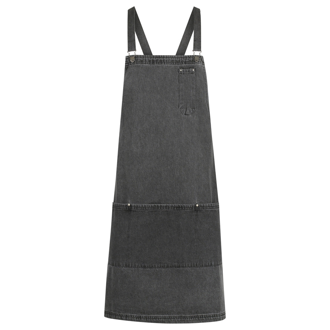 House of Uniforms The Louie Apron | Cross Back Identitee Black