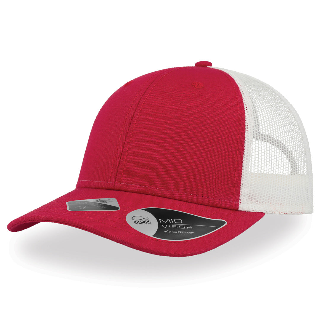 House of Uniforms The Recy Three Cap | Atlantis Atlantis Headwear Red