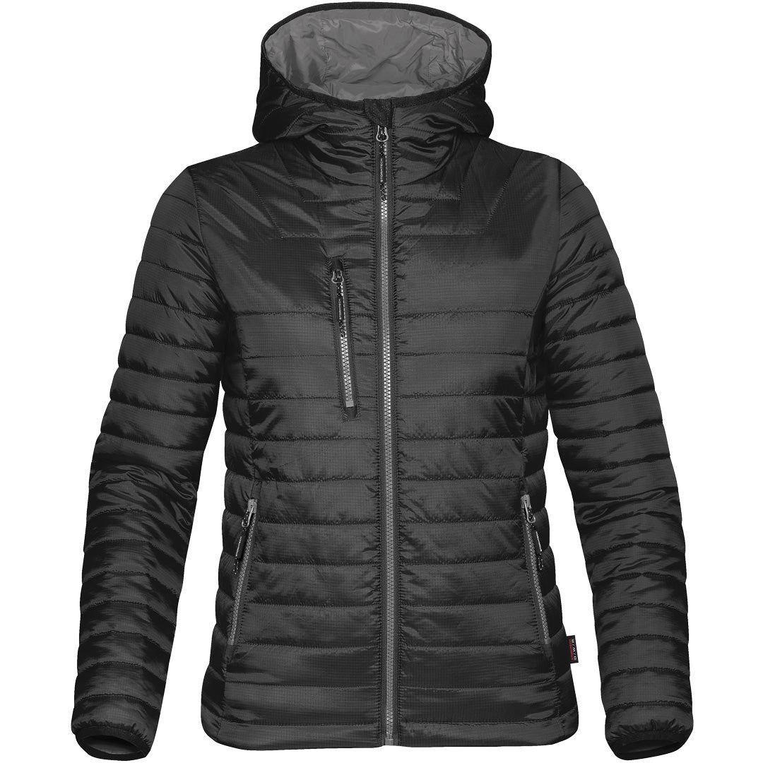 House of Uniforms The Gravity Thermal Jacket | Ladies Stormtech Black/Charcoal