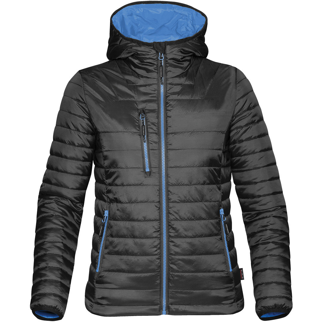 House of Uniforms The Gravity Thermal Jacket | Ladies Stormtech Black/Marine Blue