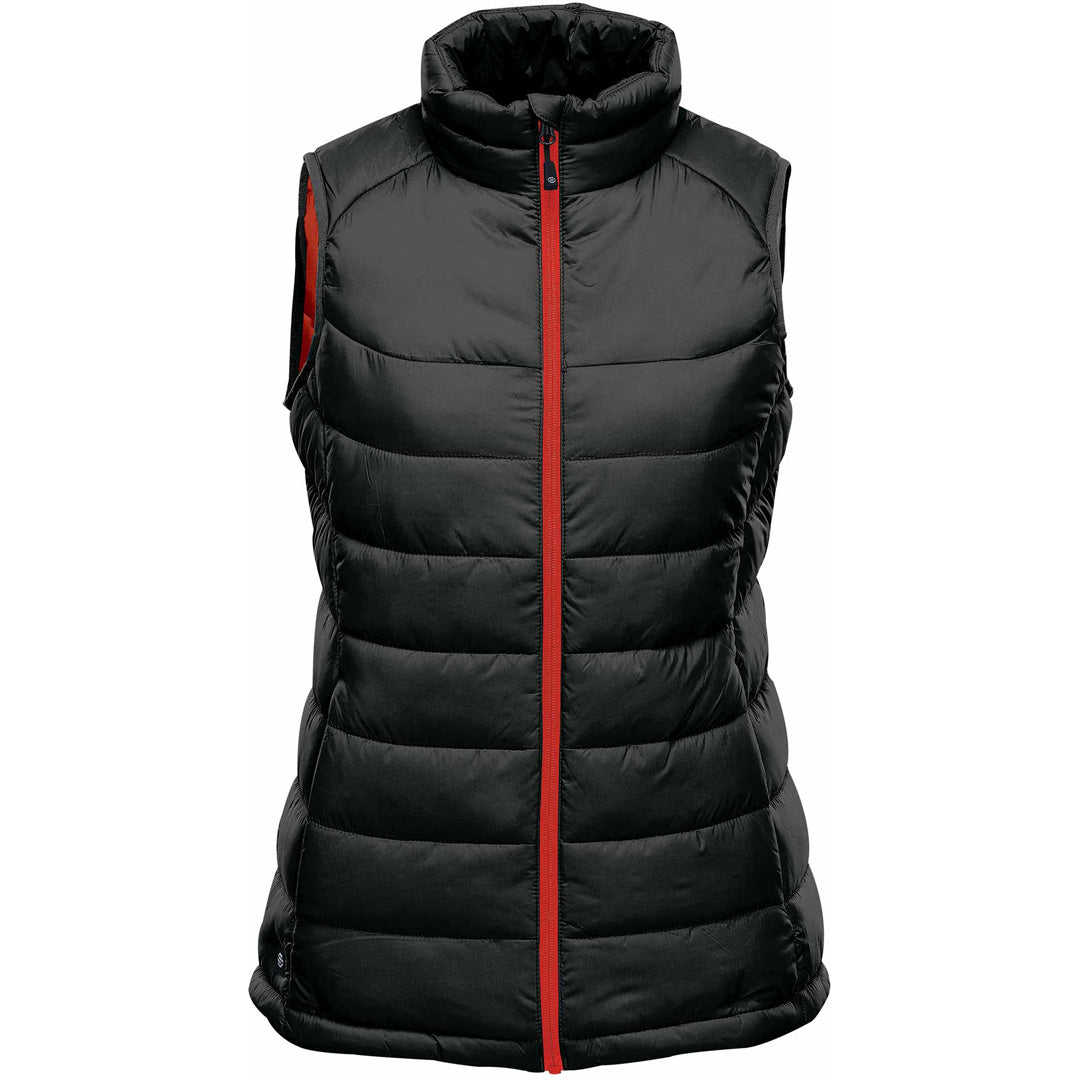 House of Uniforms The Stavanger Thermal Vest | Ladies Stormtech Black/Red