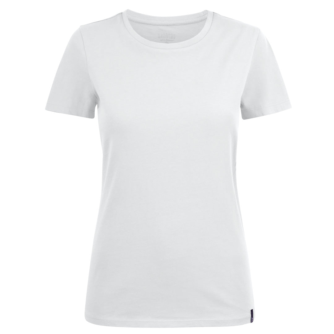 House of Uniforms The American U Tee | Ladies James Harvest White