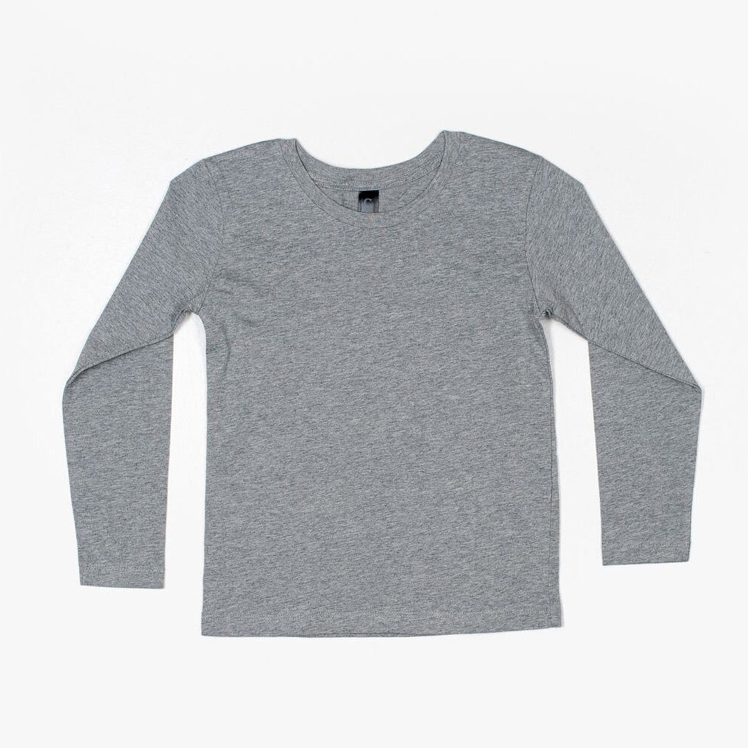 House of Uniforms The Australian Cotton Tee | Kids | Long Sleeve CB Clothing Grey Marle