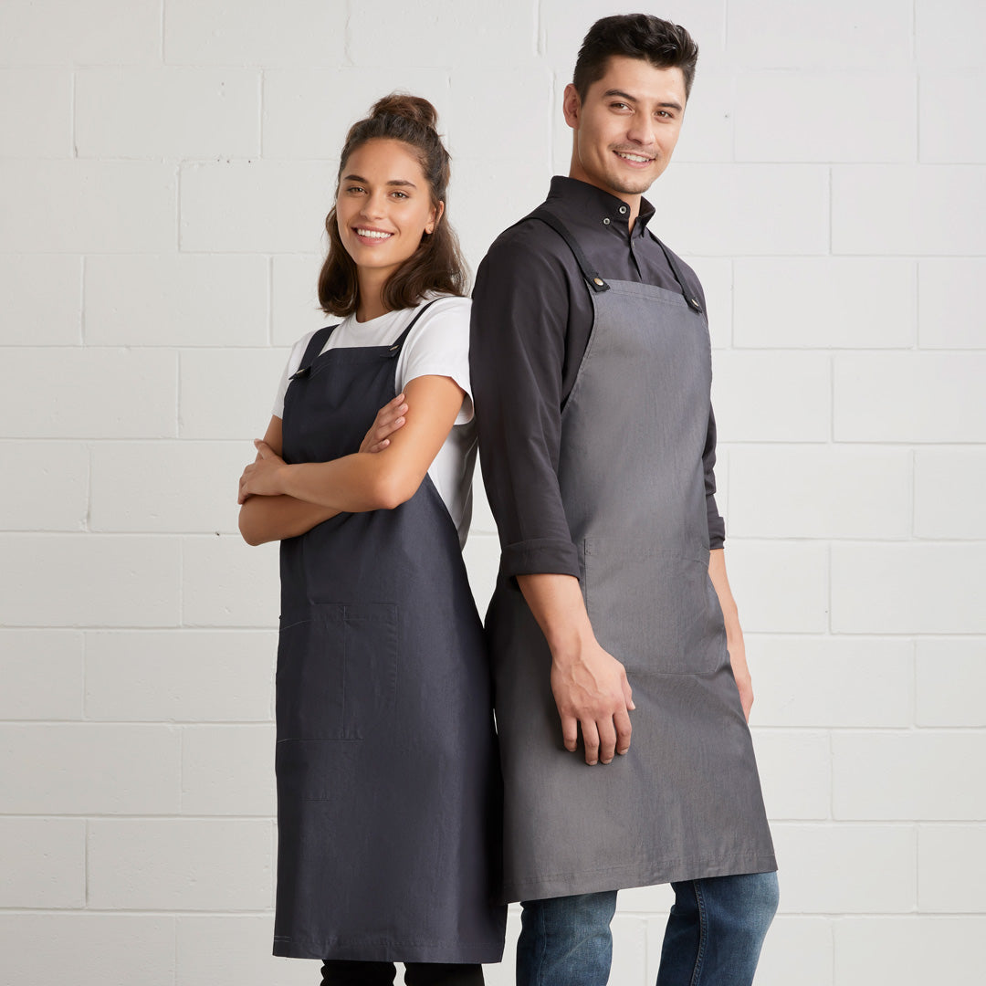 House of Uniforms The Urban Bib Apron | Adults | Cross Back Biz Collection