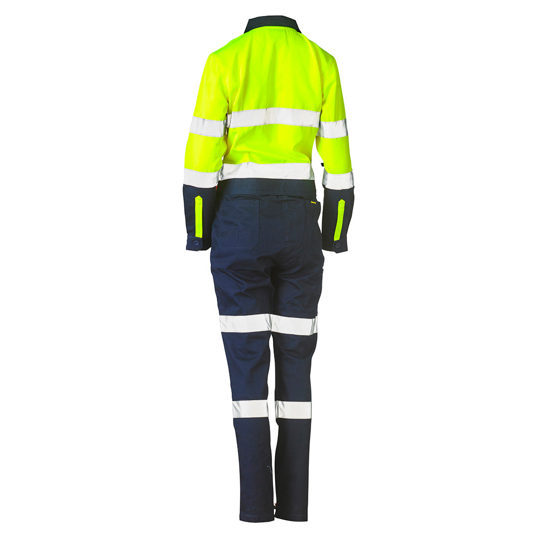 House of Uniforms The Taped Hi Vis Cotton Drill Overall | Ladies Bisley