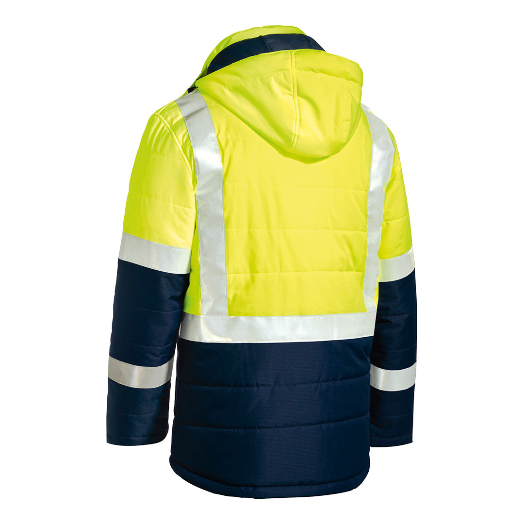 House of Uniforms The Taped Puffer Jacket | Hi Vis | Mens Bisley