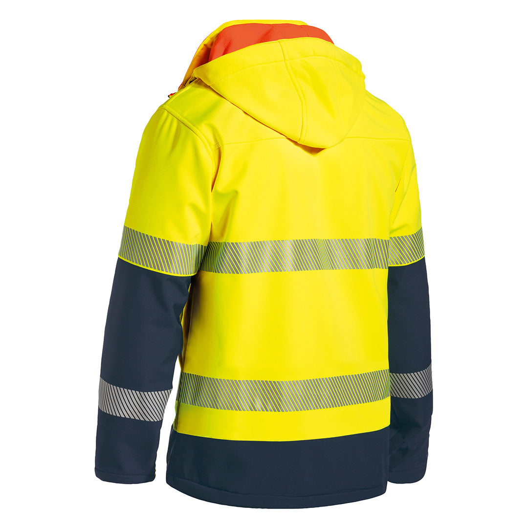 House of Uniforms The Taped Ripstop Bonded Fleece Jacket | Hi Vis | Mens Bisley