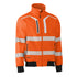House of Uniforms The Taped Soft Shell Bomber Jacket | Hi Vis | Mens Bisley Orange/Navy
