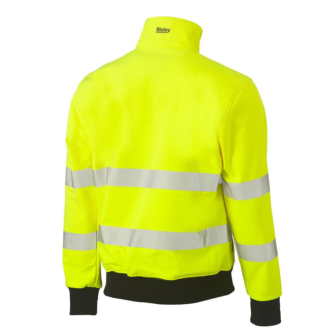 House of Uniforms The Taped Soft Shell Bomber Jacket | Hi Vis | Mens Bisley