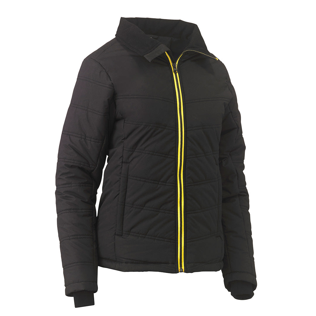 House of Uniforms The Quilted Puffer Jacket | Ladies Bisley Black