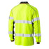 House of Uniforms The Hi Vis Taped Polyester Mesh Polo | Long Sleeve | Mens Bisley