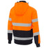 House of Uniforms The Taped Zip Fleece Hoodie | Hi Vis | Mens Bisley