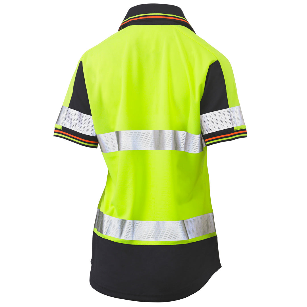 House of Uniforms The Two Tone Taped Hi Vis Polo | Short Sleeve | Ladies Bisley