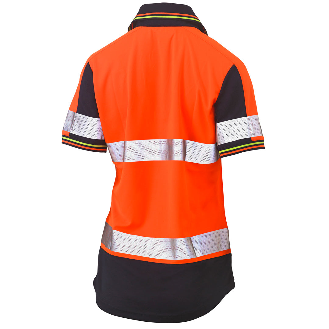 House of Uniforms The Two Tone Taped Hi Vis Polo | Short Sleeve | Ladies Bisley