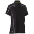 House of Uniforms The Cool Mesh Reflective Polo | Ladies Bisley Black