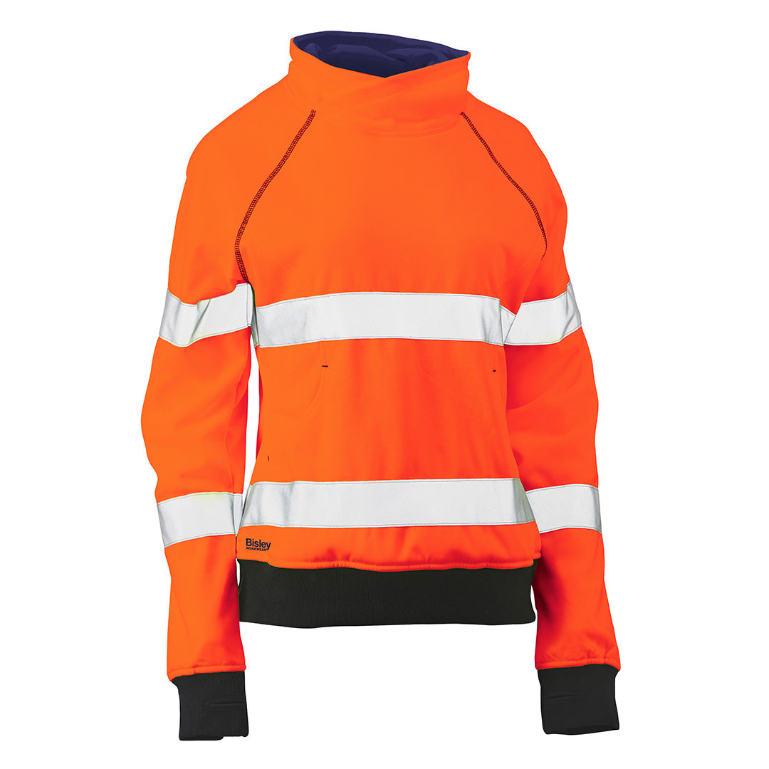 House of Uniforms The Taped Hi Vis Fleece Jumper | Ladies Bisley Orange