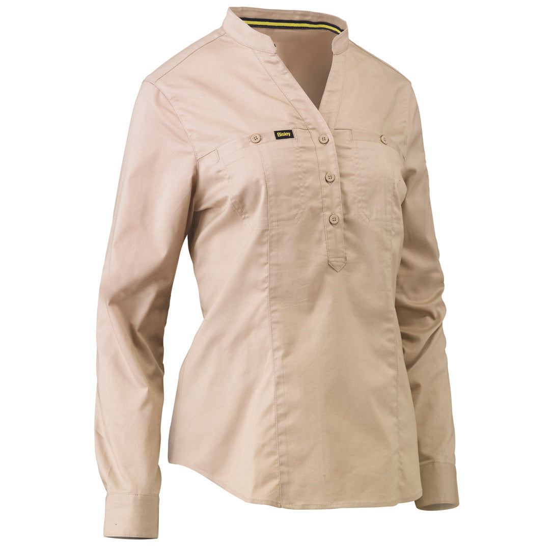 House of Uniforms The V Neck Closed Front Shirt | Ladies Bisley Stone