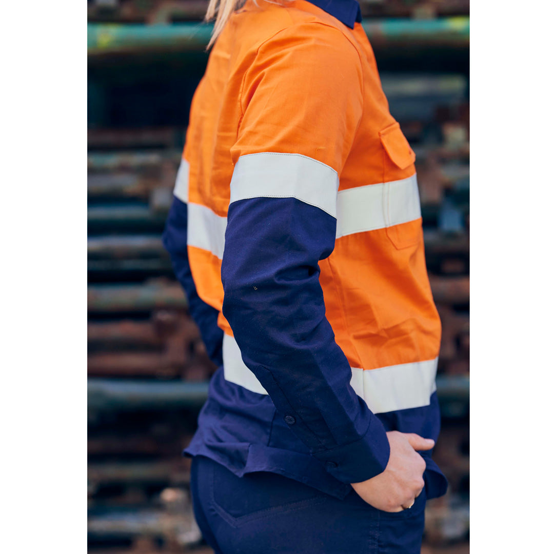 House of Uniforms The V Neck Closed Front Shirt | Day Night | Long Sleeve | Ladies Bisley